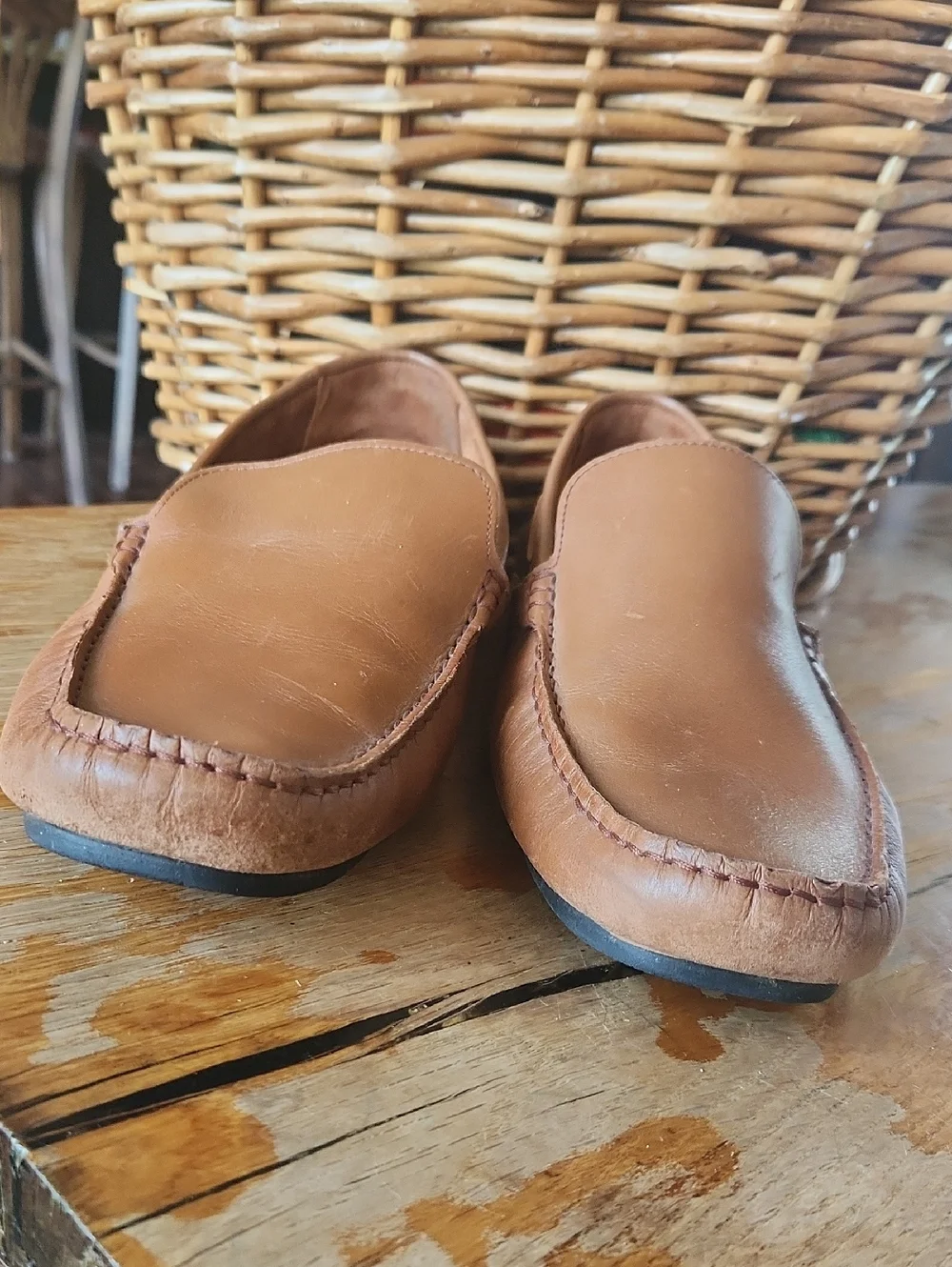 Marc Joseph Men's brown leather sz 9 loafers boat shoe‎